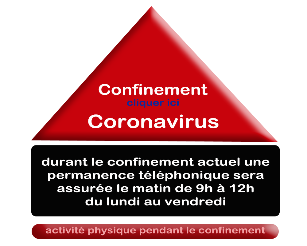  durant le confinement actuel une permanence téléphonique sera assurée le matin de 9h à 12h du lundi au vendredi